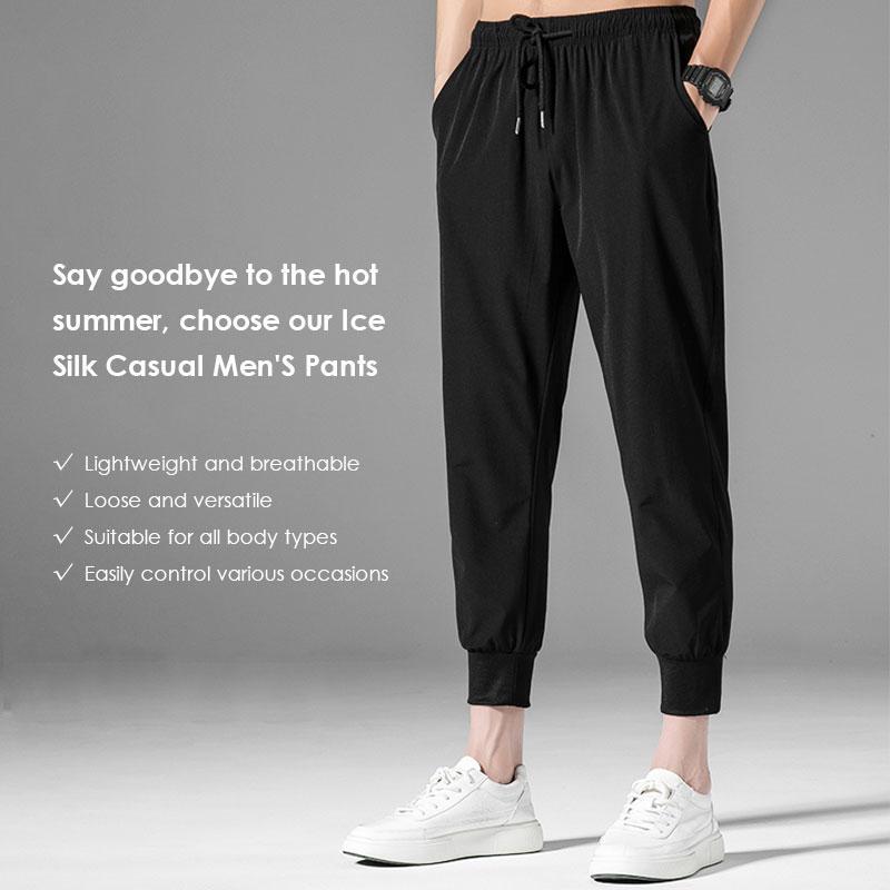 Ice Silk Casual Pants Lightweight Breathable Comfortable Fit