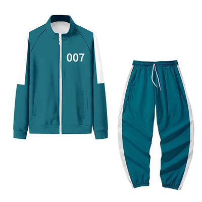Players Tracksuit Costume Blue Jacket Pants Kids Adult Cosplay Suit