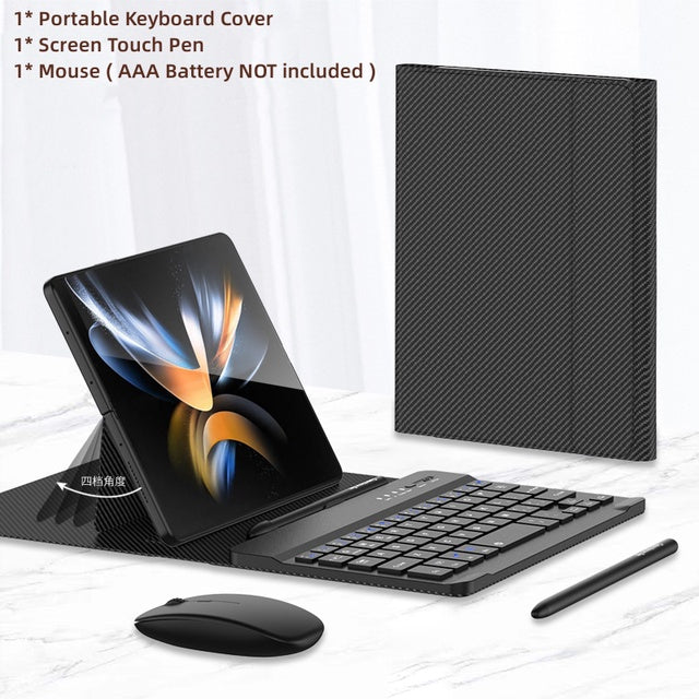 Bluetooth Wireless Keyboard With Leather Case For Samsung Tablets