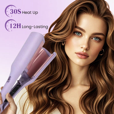 Heated Curling Iron For Effortless Stylish Hair Styling