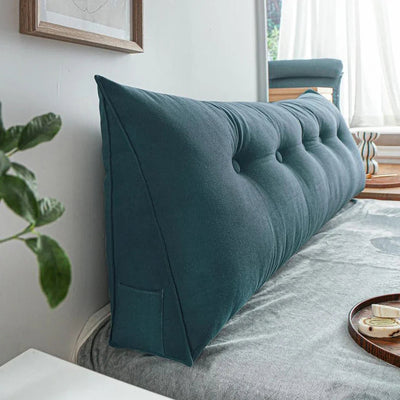 Triangular Bed Headboard Pillow Large Backrest Cushion For Reading Sleeping Support