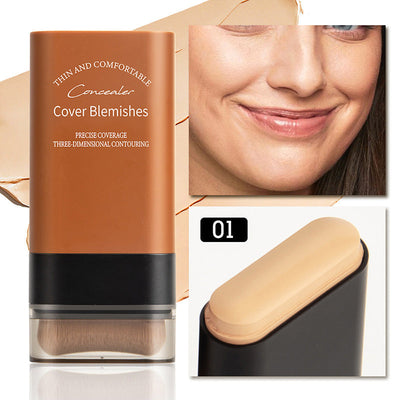 Hydrating Foundation Stick Lightweight Creamy Coverage With Brush