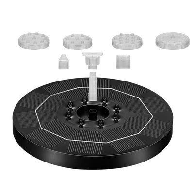 Solar Water Fountain With LED Lights 6 Nozzles 3000mAh Battery