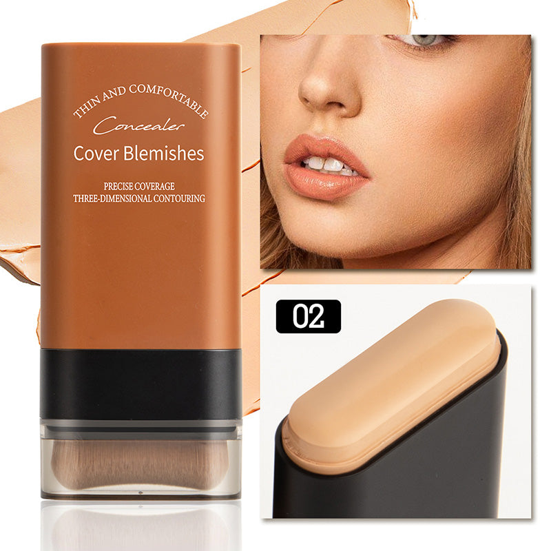 Hydrating Foundation Stick Lightweight Creamy Coverage With Brush