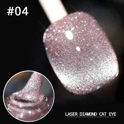 Laser Diamond Cat Eye Nail Polish Stunning Reflective Nail Color