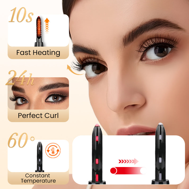 Heated Eyelash Curler Portable Lash Curling Tool Easy Use