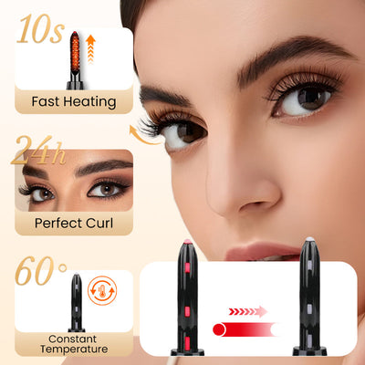Heated Eyelash Curler Portable Lash Curling Tool Easy Use