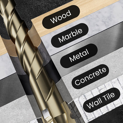 4-Flute Serrated Eccentric Drill Bit Kit Durable Precision Set