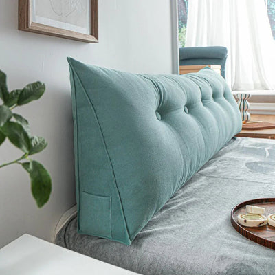 Triangular Bed Headboard Pillow Large Backrest Cushion For Reading Sleeping Support