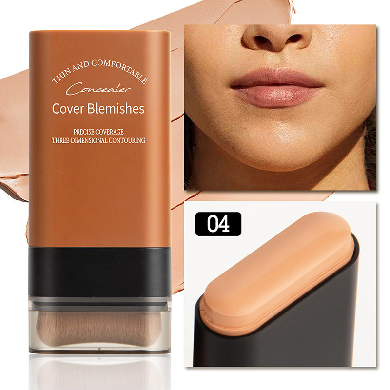 Hydrating Foundation Stick Lightweight Creamy Coverage With Brush
