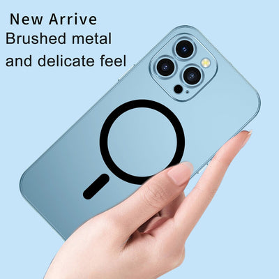 Magnetic Charging Phone Case Matte Protective Anti-collision Cover