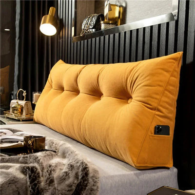 Triangular Bed Headboard Pillow Large Backrest Cushion For Reading Sleeping Support