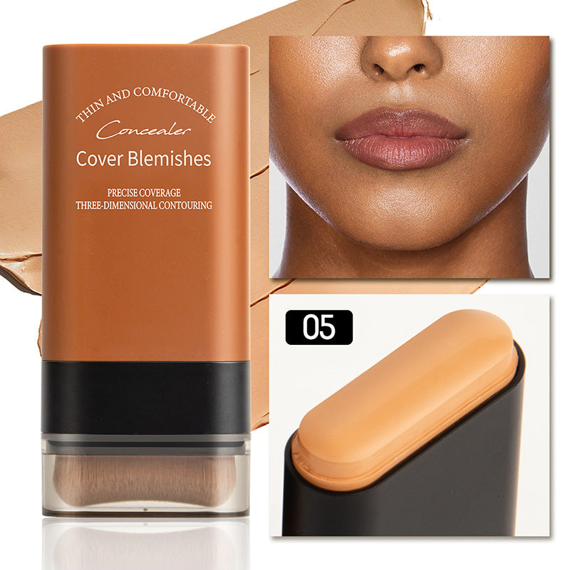 Hydrating Foundation Stick Lightweight Creamy Coverage With Brush