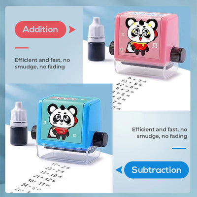 Math Stamps Roller Educational Tool For Learning Numbers And Symbols
