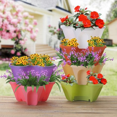 Stackable Strawberry Plant Pots For Easy Vertical Gardening