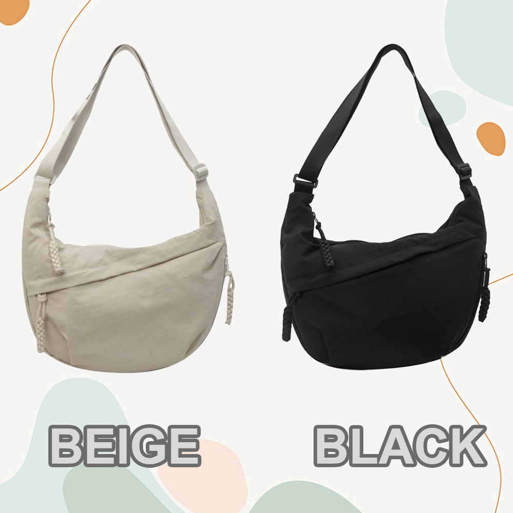 Women's Nylon Crossbody Bag Plain Color Fashion Hobo Style Tote