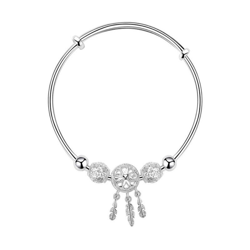 Dreamcatcher Bracelet Silver Elegant Gift Box Jewelry Accessory