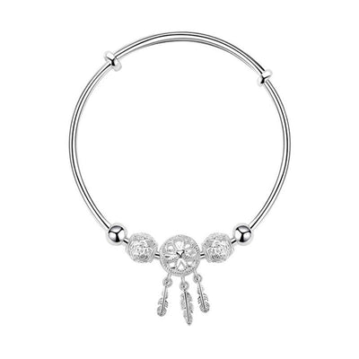 Dreamcatcher Bracelet Silver Elegant Gift Box Jewelry Accessory