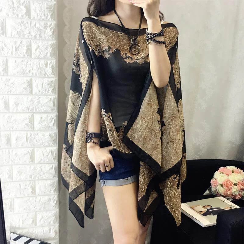 French Style Lightweight Sun Protection Shawl For Women