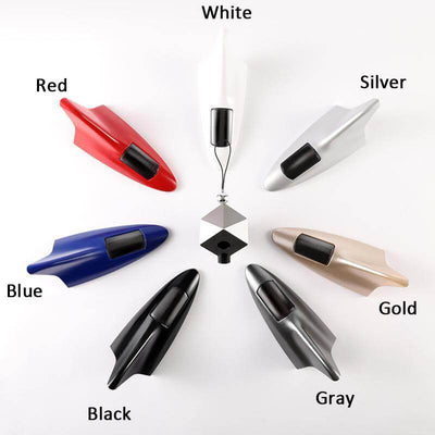 Solar Power Car Shark Fin Antenna With LED Flash Light