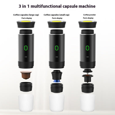 Portable Espresso Machine 3 In 1 Electric Coffee Grinder Maker Compact