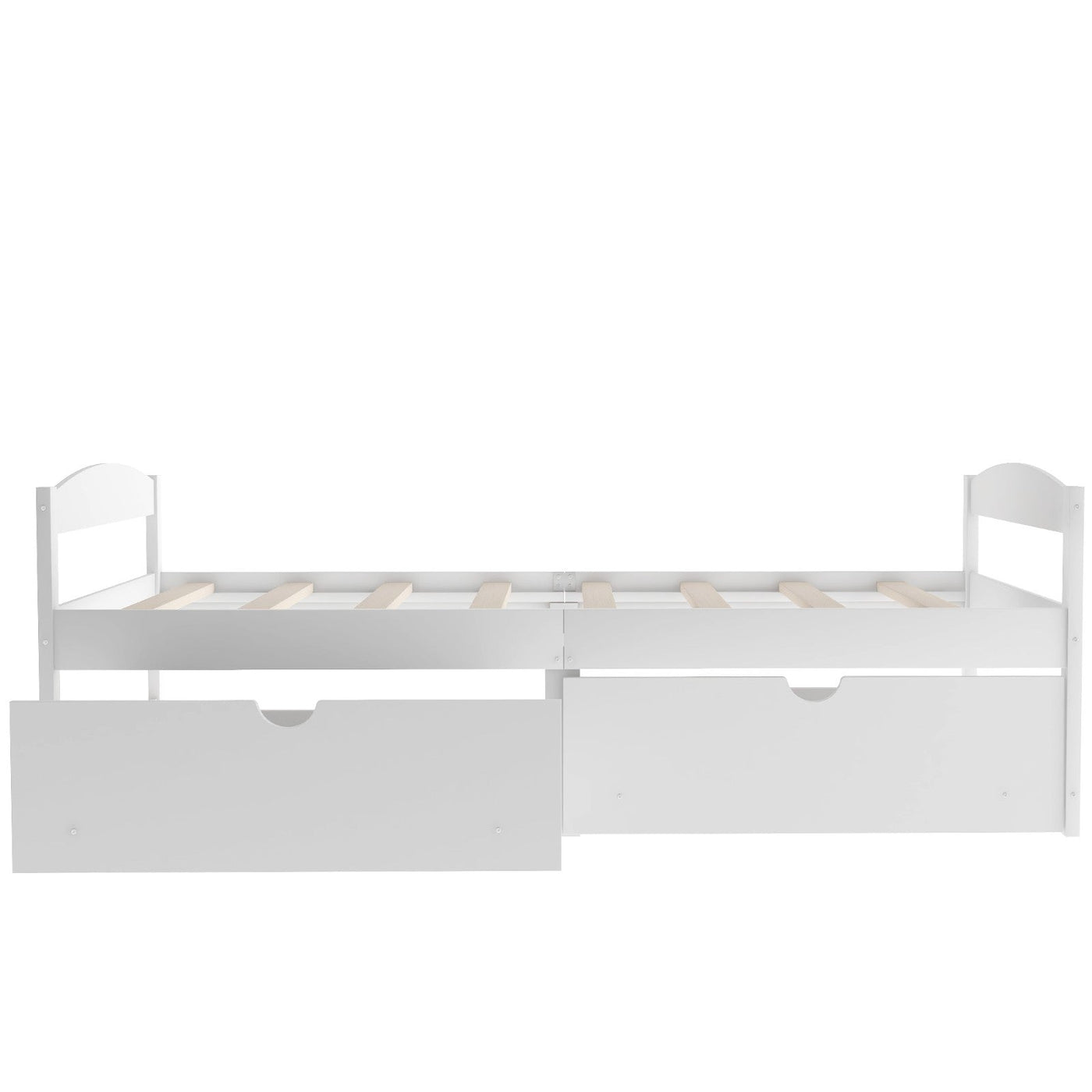 Twin Size Platform Bed With Storage Drawers For Bedroom