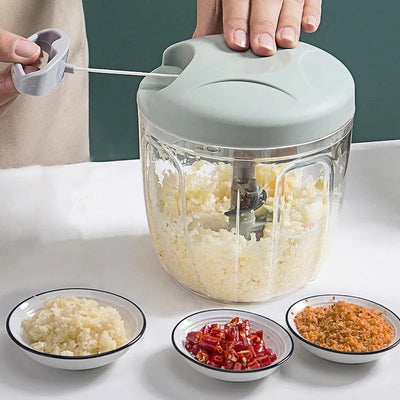 Manual Vegetable Chopper Easy Pull Design For Quick Kitchen Prep