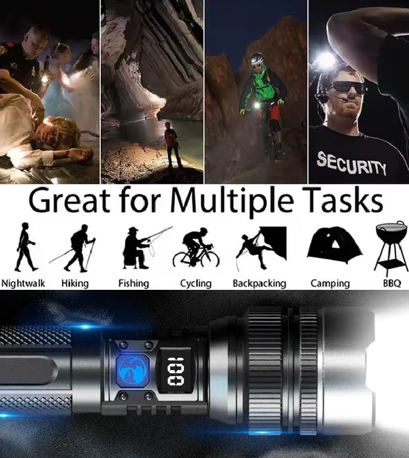Ultimate Survival Flashlight Durable Waterproof Outdoor Emergency Light