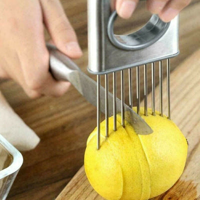 Onion Holder Slicer Stainless Steel Vegetable Tomato Cutting Tool