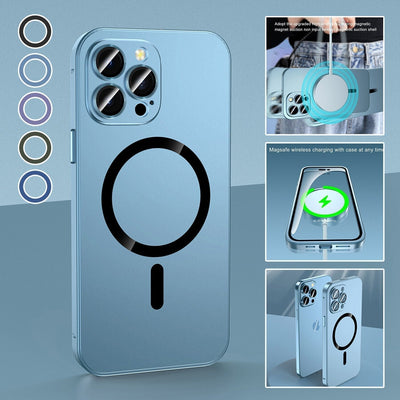 Magnetic Charging Phone Case Matte Protective Anti-collision Cover