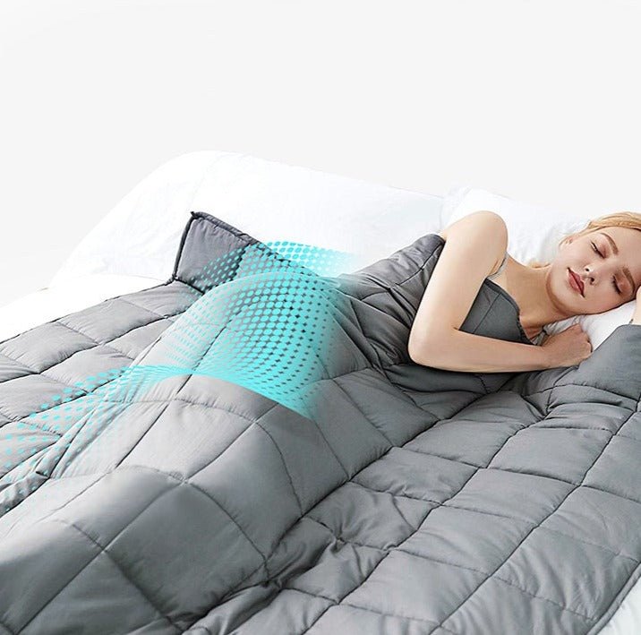 Weighted Blanket 100 Percent Organic Cotton For Comfortable Sleep