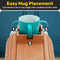 Bamboo Couch Cup Holder Organizer For Sofa Drinks And Snacks