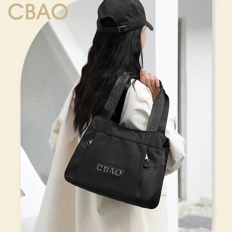 Large Capacity Nylon Crossbody Bag Spacious Lightweight Travel Tote