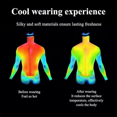 Men's Ice Silk Stretch Shirt Breathable Comfortable Summer Top