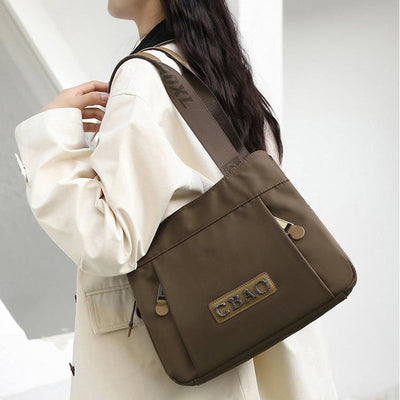 Large Capacity Nylon Crossbody Bag Spacious Lightweight Travel Tote