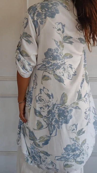 Simple Printed Cotton And Linen Dress Lightweight Casual Summer Wear