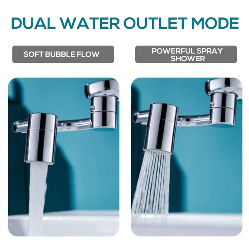 Rotatable Faucet Extender With Splash Proof Filter For Bathroom