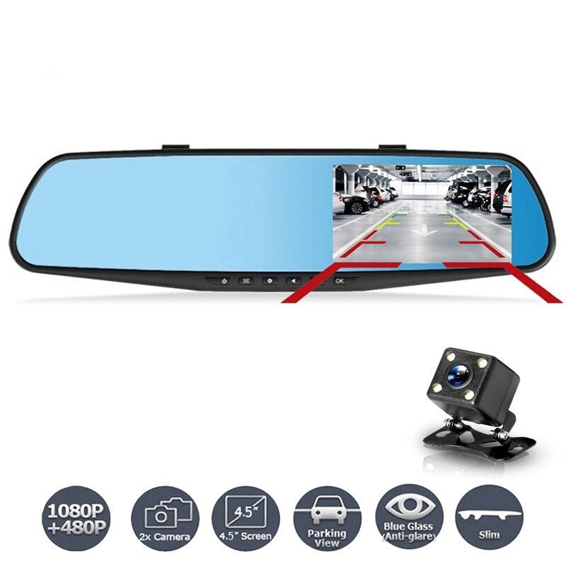 HD Rearview Mirror Dash Cam 1080P For Cars And Trucks