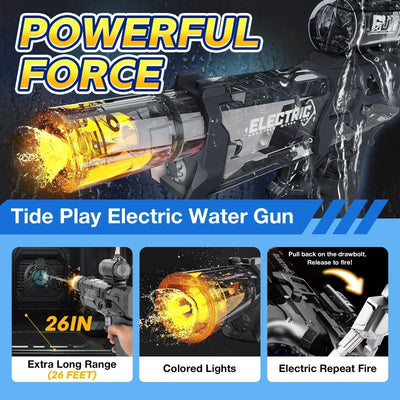 Powerful Electric Water Blaster With Long Range And LED Lights