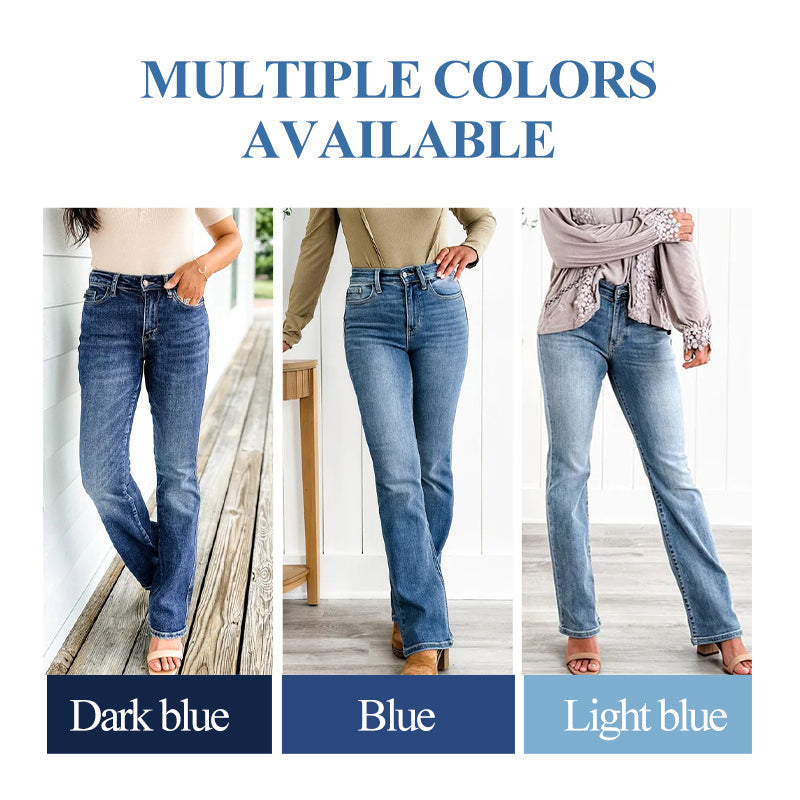High Stretch Tummy Control Jeans Slim Fit Comfortable Denim