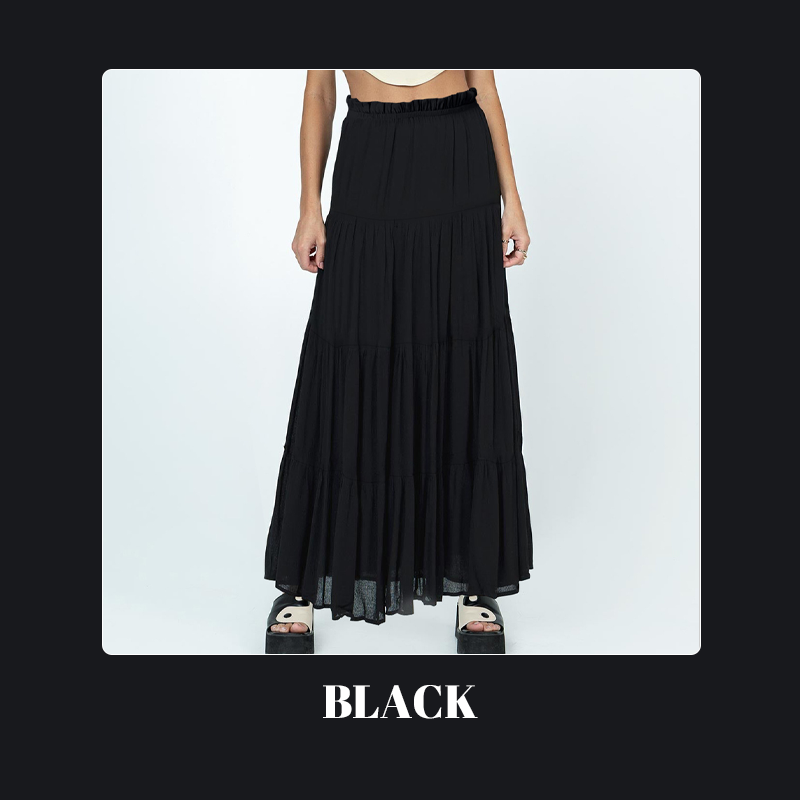 Casual Midi Skirt Women Elegant Comfortable Long Length Design