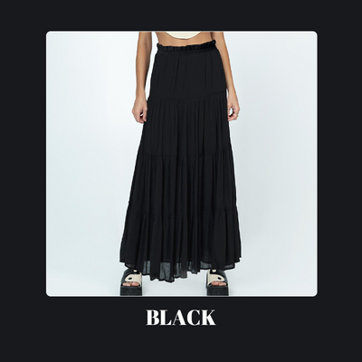 Casual Midi Skirt Women Elegant Comfortable Long Length Design