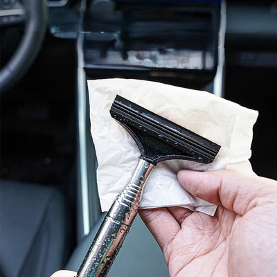 Extendable Car Rearview Mirror Wiper With Long Handle For Easy Cleaning