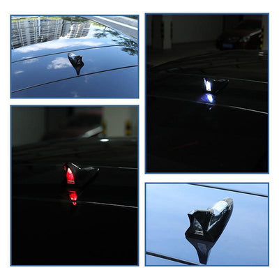 Solar Power Car Shark Fin Antenna With LED Flash Light