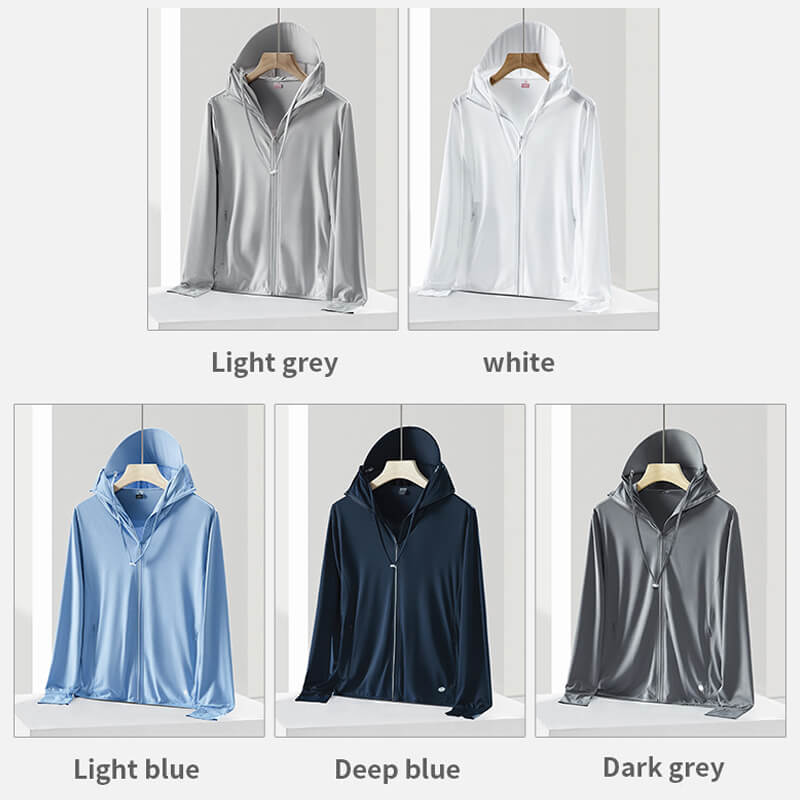 Detachable Large Brim UPF 50+ Sun Protection Clothing Ice Silk