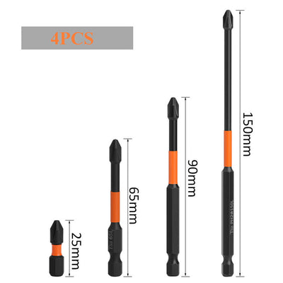 Pousbo Magnetic Cross Impact Screwdriver Bits Set Durable Precision