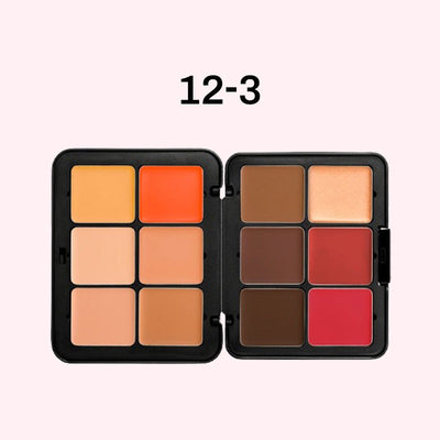 12-Color Blush Cream Palette For Smooth Natural Makeup Look