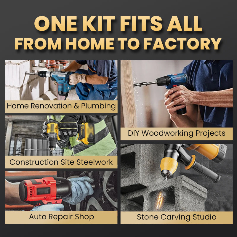 4-Flute Serrated Drill Bit Kit For Precision Metalworking Tasks