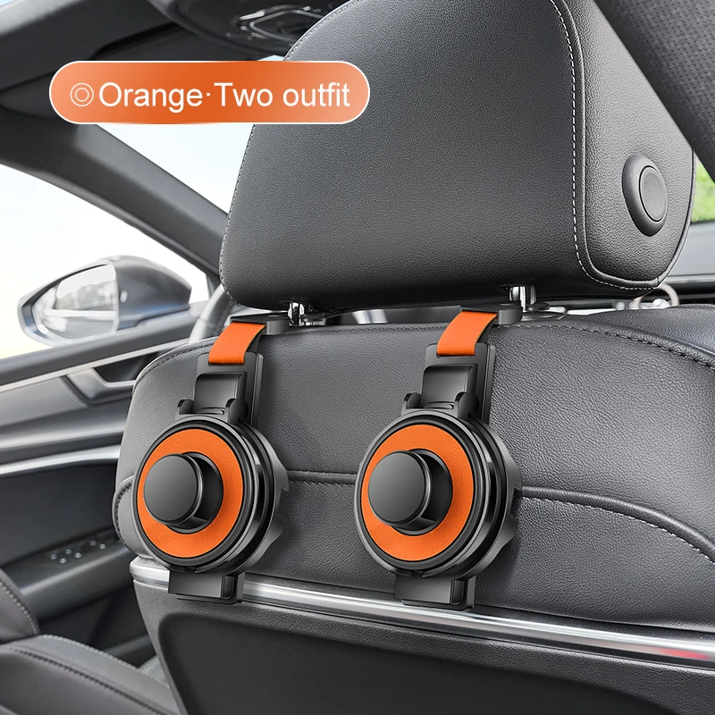 Car Seat Headrest Hook With Cup Holder Multi-Functional Organizer