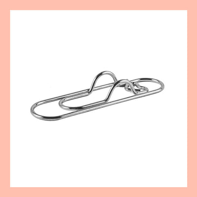 Metal Heart Pen Clip Multifunctional Stylish Office Accessory